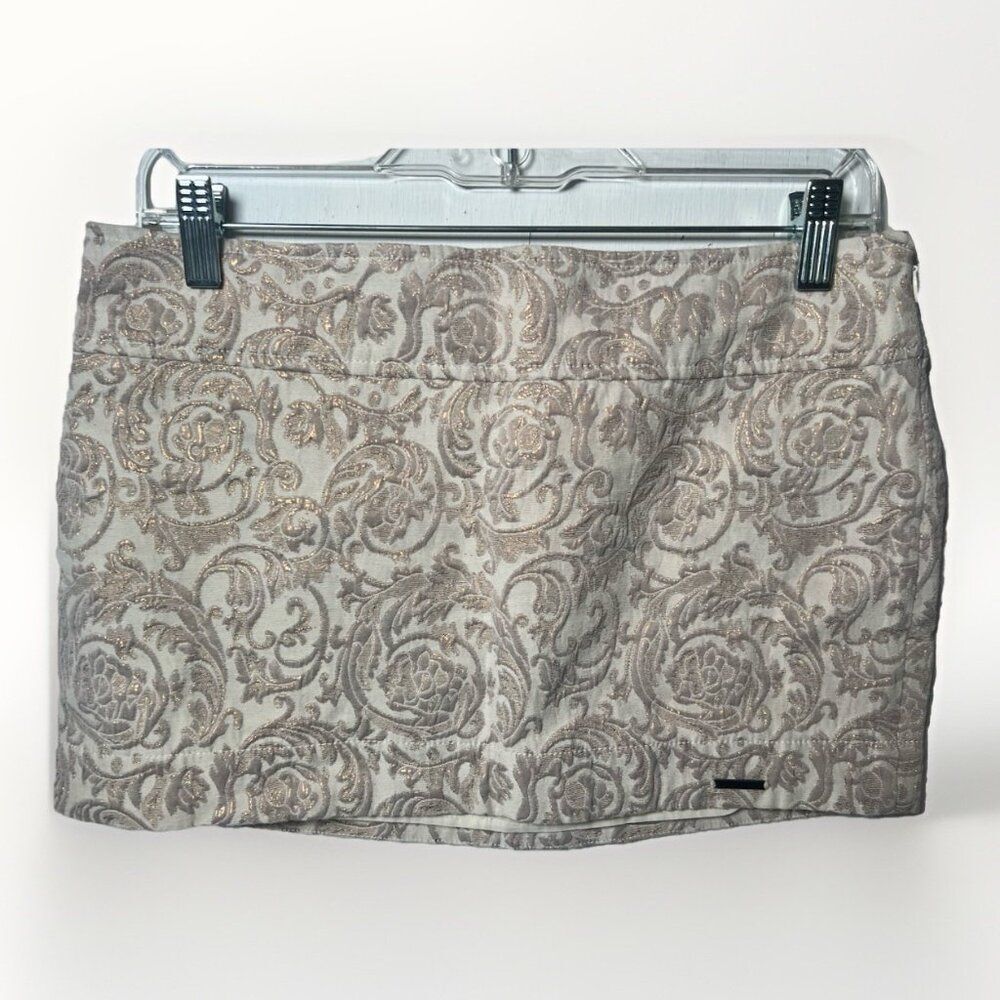 Abercrombie & Fitch Cream Y2K Gold Skirt SIZE 2 Whiny Regency‎ Victorian Vixen